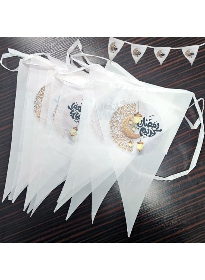 سي او أرماء زينة رمضان اعلام قماش بشعار رمضان كريم 12 قطعه ب400 سم - Image 4