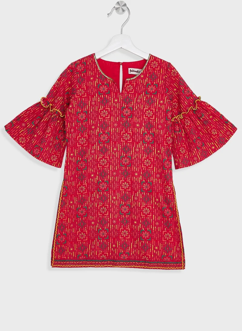 Fabindia Kids Printed Salwar Set