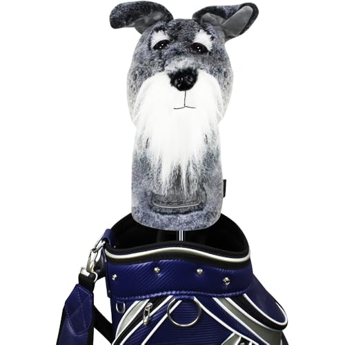 Scott Edward Schnauzer Golf Club Cover Fit Well for Driver Wood Golf Club, Funny Cute Animal Design Soft Functional Stylish Protection for Your Clubs, Golf Gift. - Image 2