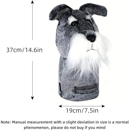 Scott Edward Schnauzer Golf Club Cover Fit Well for Driver Wood Golf Club, Funny Cute Animal Design Soft Functional Stylish Protection for Your Clubs, Golf Gift. - Image 5