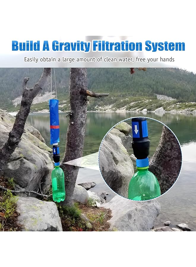 KASTWAVE 2 Pcs Water Filter Coupling Kit Compatible With 28Mm External Threaded Filters And Standard Plastic Bottles Leak Proof Gasket Seals Water Filter Adapter For Hiking Camping Backpacking Travel - Image 5