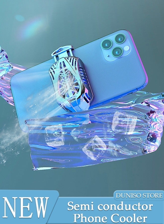 DUNISO Phone Cooler for Live Streaming and Gaming, Fast Phone Cooling Fan, Cellphone Radiator for Mobile Gaming TikTok Live Stream, Fit All Types of iPhone Android Smartphones - Image 1