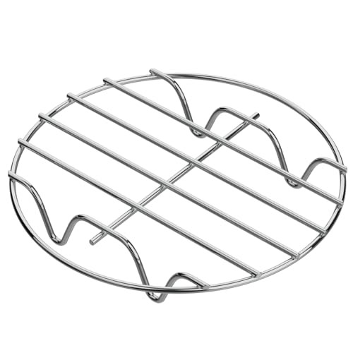 GSlife Steamer Rack 7'' - Stainless Steel Cooling Rack, Round Canning Baking Roasting Rack, Trivet for Dutch Oven Air Fryer, Instant Pot Accessories for 3, 6, 8 Qt Pressure Cooker, 1 Pack - Image 1