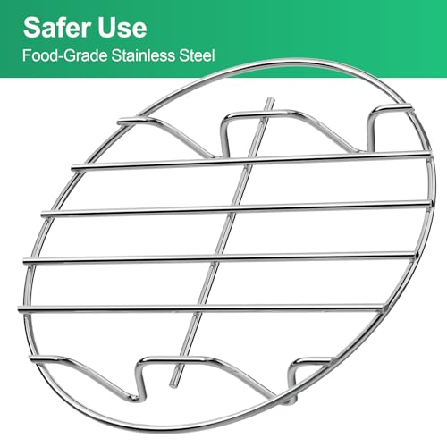 GSlife Steamer Rack 7'' - Stainless Steel Cooling Rack, Round Canning Baking Roasting Rack, Trivet for Dutch Oven Air Fryer, Instant Pot Accessories for 3, 6, 8 Qt Pressure Cooker, 1 Pack - Image 2