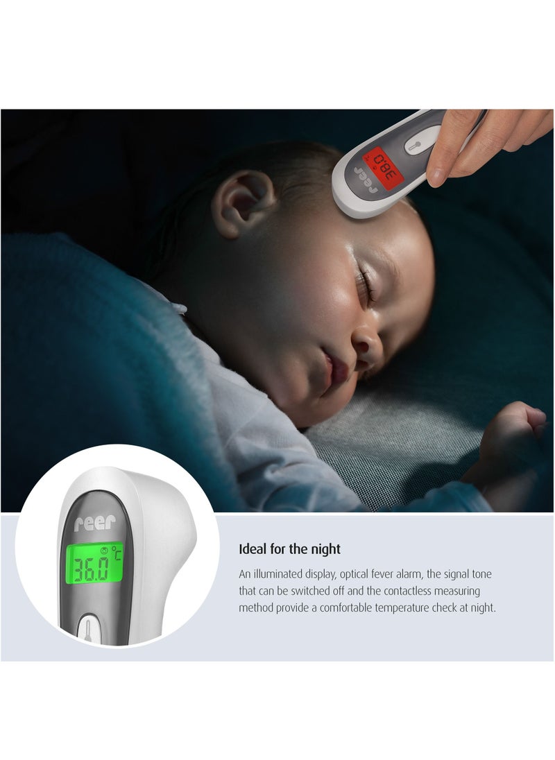 REER - Reer Color SoftTemp 3in1 Contactless Infrared Thermometer, Three-Step Optical Fever Warning, 25 Memory Slots. - Image 1