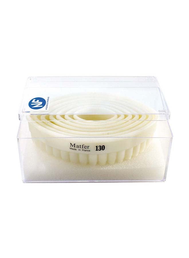 Exoglass Box of 7 Oval Fluted Cutters - 4cm to 13cm, France 