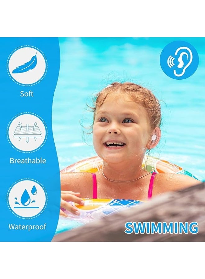 60 Pieces Baby Waterproof Ear Stickers Ear Covers for Swimming Shower Ear Protectors with Ear Plugs for Kids Newborn Disposable Ear Covers for Shower Surfing Snorkeling and Other Water Sports - Image 3