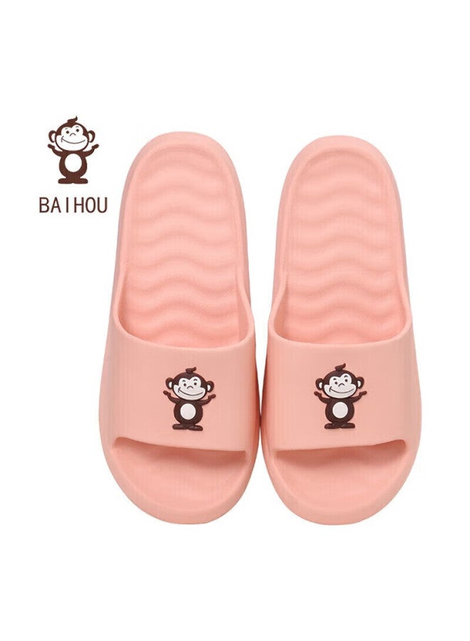 Baihou White Monkey Couple Cartoon Plush Indoor Home Men And Women Four Seasons Slippers 001 Gray 40-41 - Image 2