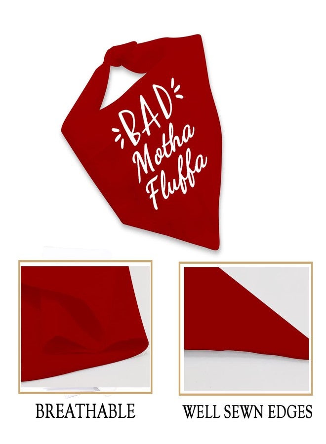 JXGZSO 1 Piece Funny Dog Bandana Handsome/Bad Motha Fluffa Dog Bandana Phrase Dog Bandana Motha Fluffa Dog Bandana (Bad Motha D) - Image 4