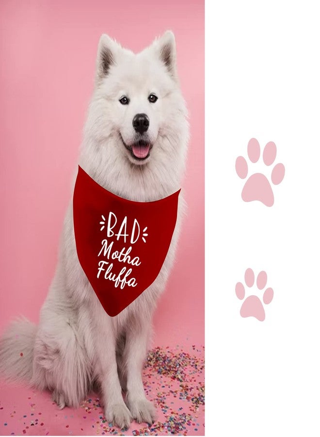 JXGZSO 1 Piece Funny Dog Bandana Handsome/Bad Motha Fluffa Dog Bandana Phrase Dog Bandana Motha Fluffa Dog Bandana (Bad Motha D) - Image 5