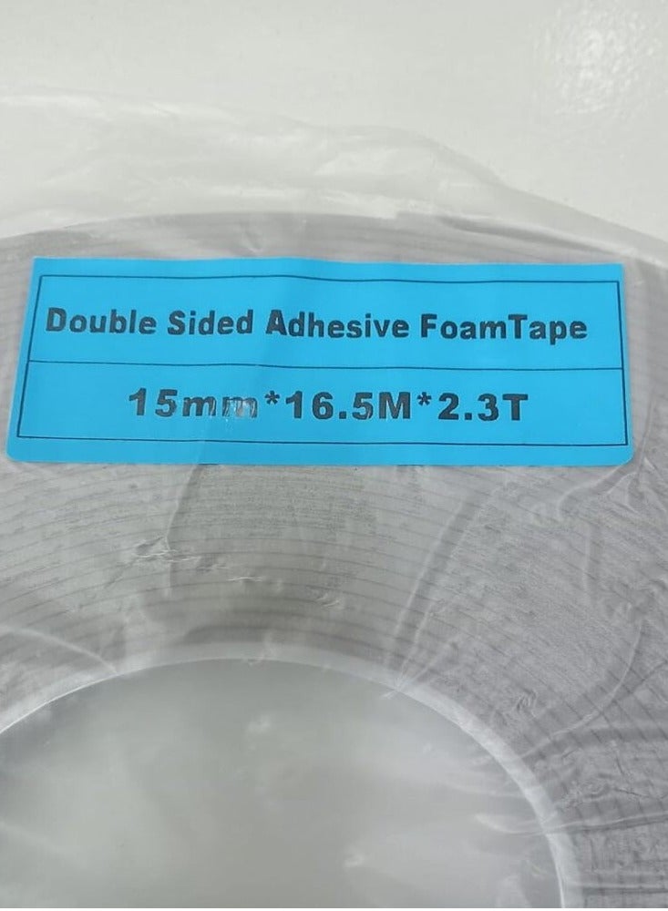Double Sided Adhesive Foam Tape 15mm-16.5M-2.3T outdoor & indoor - Image 1