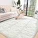 Jelymark Super Soft Shaggy Rug for Bedroom 4x59 Feet Fluffy Carpet for Living Room Fuzzy Indoor Plush Area Rug for Home Decor Furry Floor Rugs for Dorm Kids Nursery Rug for Girls Cream White - Image 2