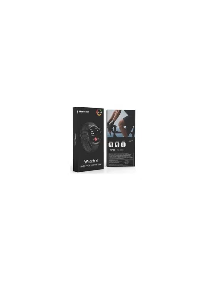 هينو تيكو ساعة هاينو تيكو RW-34 الذكية الدائرية، موديل RW-34، سوداء - Image 2