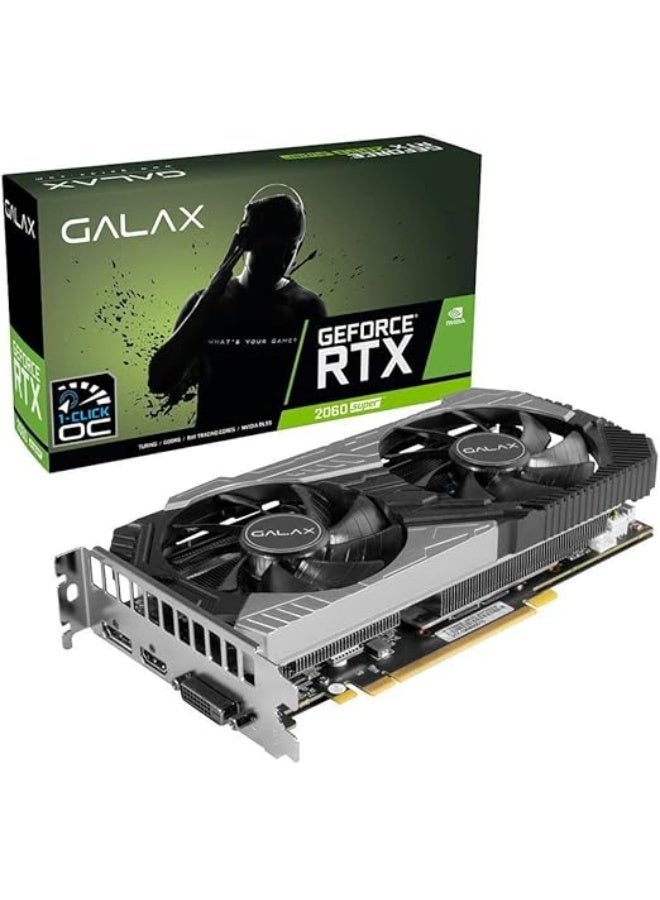 GALAX بطاقة الفيديو NVIDIA GeForce RTX 2060 Super 8GB GDDR6 PCI-E 3 26ISL6HP68LD Galax - Image 1