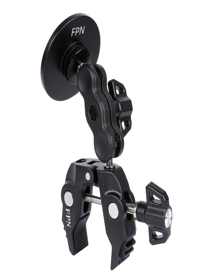 FPN All-Metal Magnetic Phone Holder for Magsafe, Magnet Phone Mount with Super Clamp for Spin Bike/Microphone Stand/Cart/Railing/Handlebar/Dia 0.4-2" Rod, Compatible with iPhone 16 15 14 13 12 Series - Image 1