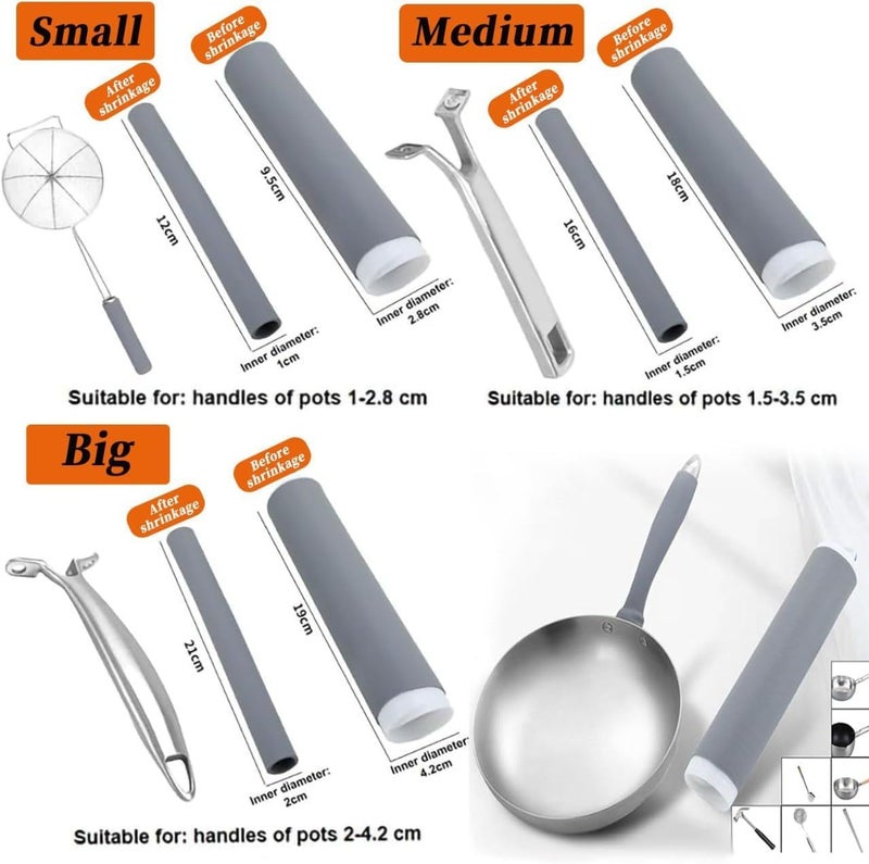 TENDULA Tendula Heat-Resistant Handle Sleeve, Pot Handle Heat Insulation Silicon Cover-Silicone Thermal Insulation Sleeve, Anti-Scalding Heat Insulation Cover. (1 PCS)  - Image 4
