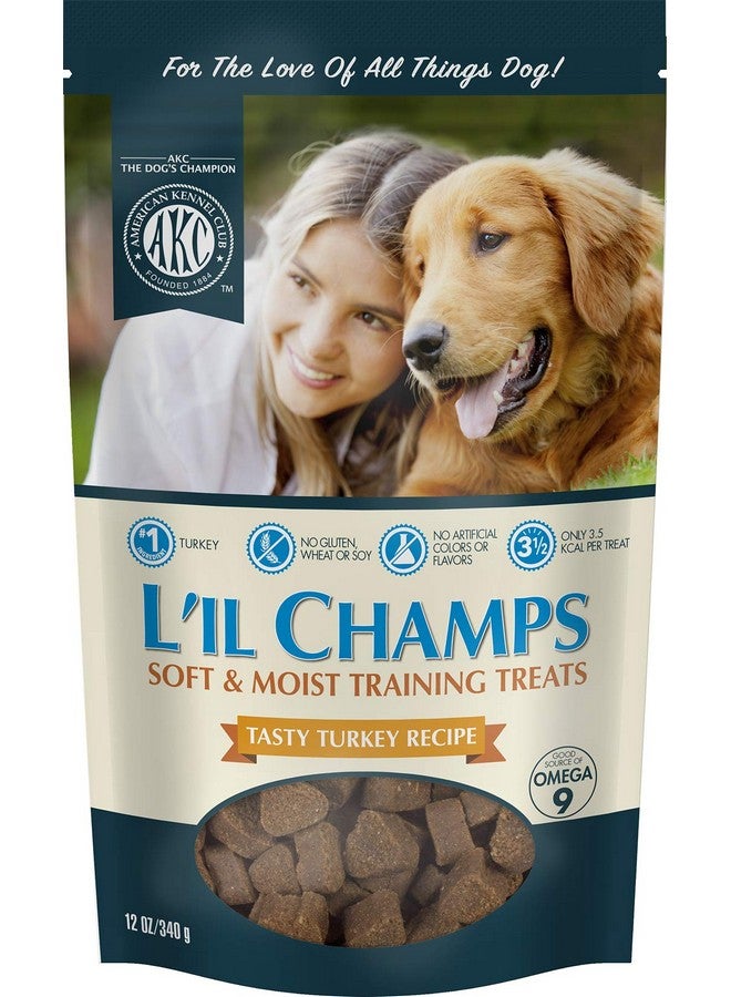 Pet Brands American Kennel Club Lil Champs Soft & Moist Training Treats, Turkey Flavor, All Breed Sizes, 12 Ounces