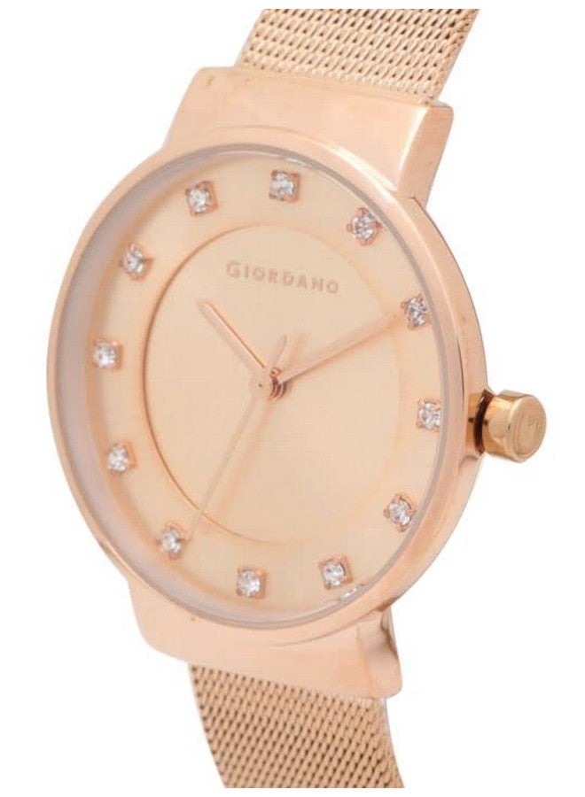 Giordano Analog Stylish Watch for Women | Water Resistant Simple and Fashion Watch Round Shape with Stainless Steel Case Wrist Watch for Ladies & Girls | Ideal Gift for Female - A2062 - Image 2