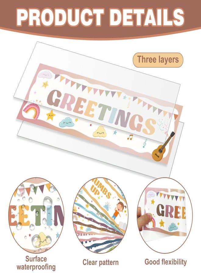 Wehhbtye Boho Classroom Greeting Poster, 9.4'' x 3'' Social Distancing Greetings Poster, Waterproof Greetings Choice Classrooms Rules Posters for Back to School Classroom Decor Teacher Supplies - Image 3