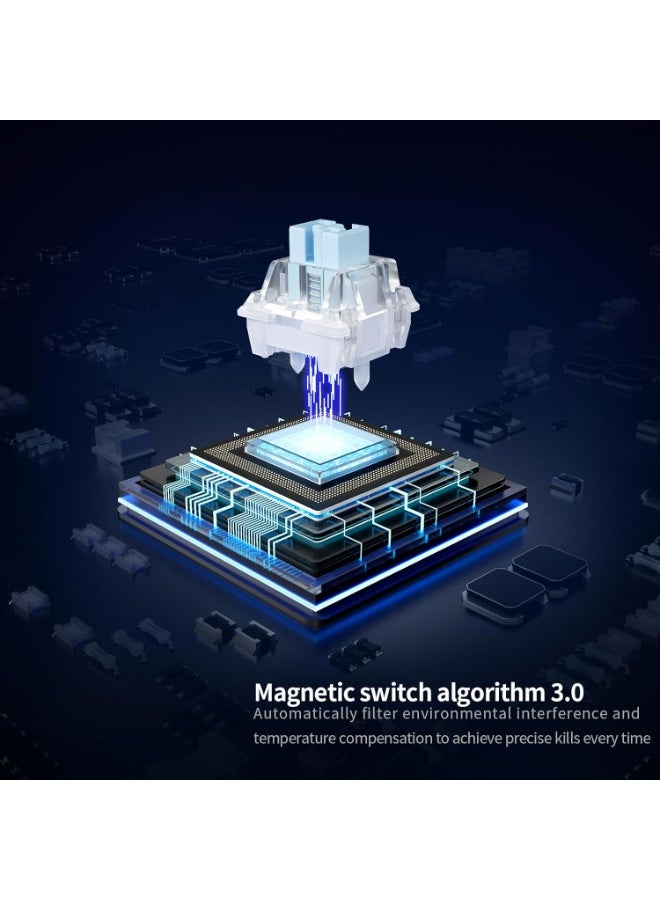 سكايلونج لوحة مفاتيح ألعاب مغناطيسية GK68 HE Pro CNC مصنوعة من الألومنيوم RGB - مفتاح مغناطيسي قابل للتبديل السريع بتأثير هول - استطلاع 8000 هرتز - معدل تشغيل سريع 0.01 مم - Image 4