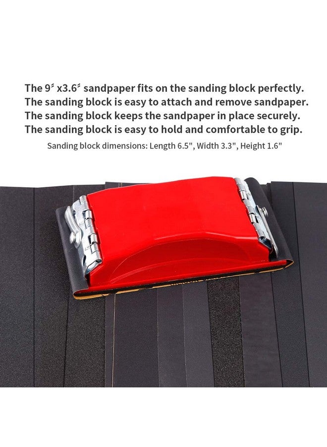 LANNEY Sandpaper Sheets, 42 Pcs Sand Paper Assortment Pack, 120 to 3000 Grit Wet Dry Fine Sandpaper Assortment, Variety Abrasive Sanding Paper with Handle for Metal Wood Furniture Automotive Car Polishing - Image 5