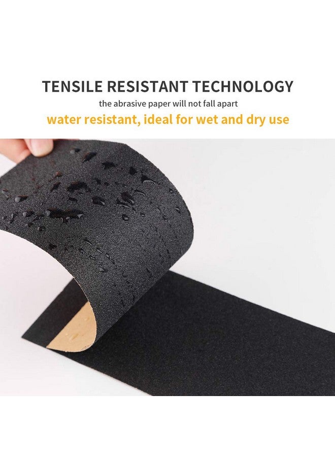 LANNEY Sandpaper Sheets, 42 Pcs Sand Paper Assortment Pack, 120 to 3000 Grit Wet Dry Fine Sandpaper Assortment, Variety Abrasive Sanding Paper with Handle for Metal Wood Furniture Automotive Car Polishing - Image 4