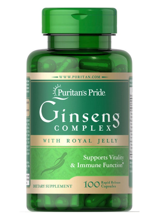 Puritan's Pride - Ginseng Complex With Royal Jelly 100 Capsules - Image 1