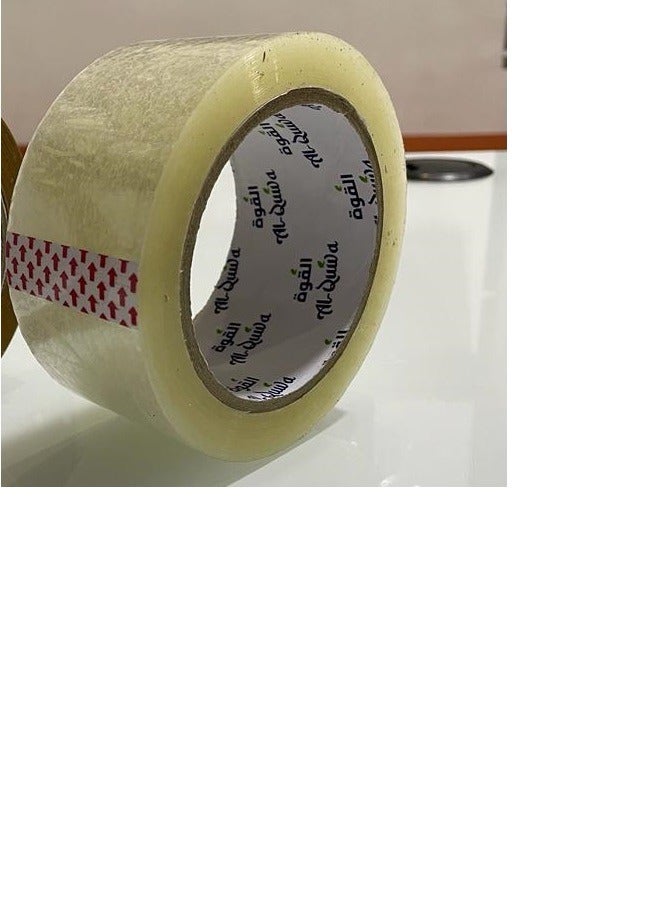 Generic Packing Tape Transparent Strong Adhesive 6 Pieces 48mm 90 Yards 82 Meter Long Each Piece  - Image 2