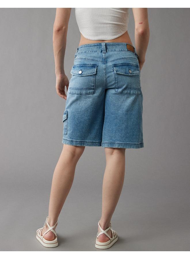 American Eagle AE Dreamy Drape Low-Rise Baggy Bermuda Cargo Short  - Image 4