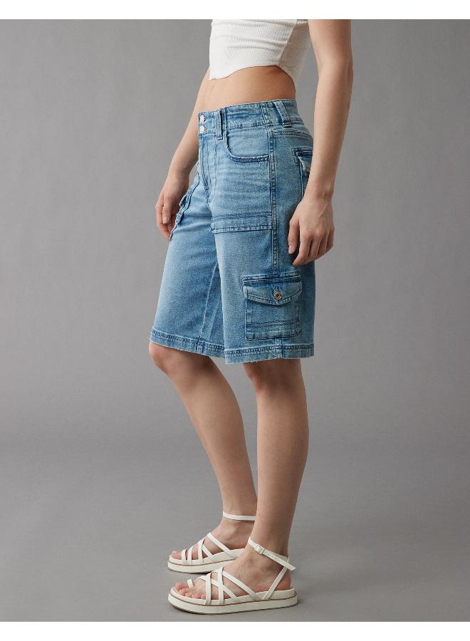 American Eagle AE Dreamy Drape Low-Rise Baggy Bermuda Cargo Short  - Image 5