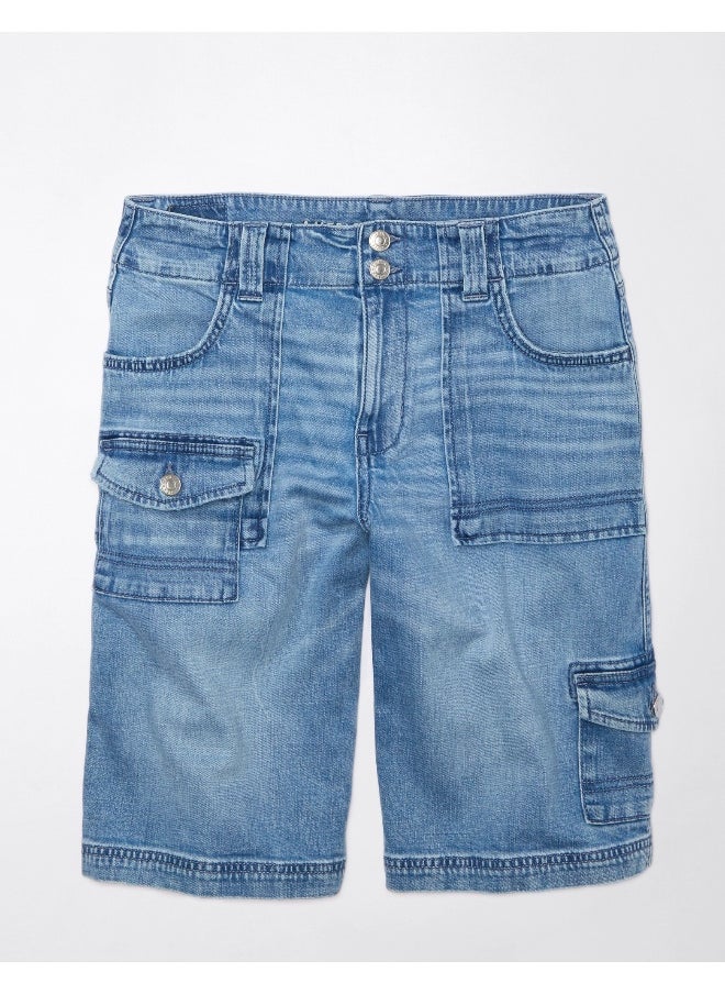American Eagle - AE Dreamy Drape Low-Rise Baggy Bermuda Cargo Short - Image 1