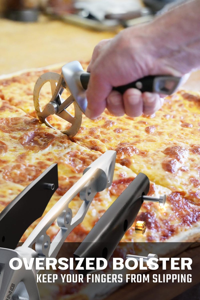 Dalstrong Dalstrong Pizza Wheel Cutter - The Orbit Razor Unique Pizza Wheel & Cutter -High-Carbon Heavy-Duty Stainless Steel - G10 Handle - Razor Sharp - Thumb Guard Protection & Blade Cover  - Image 4