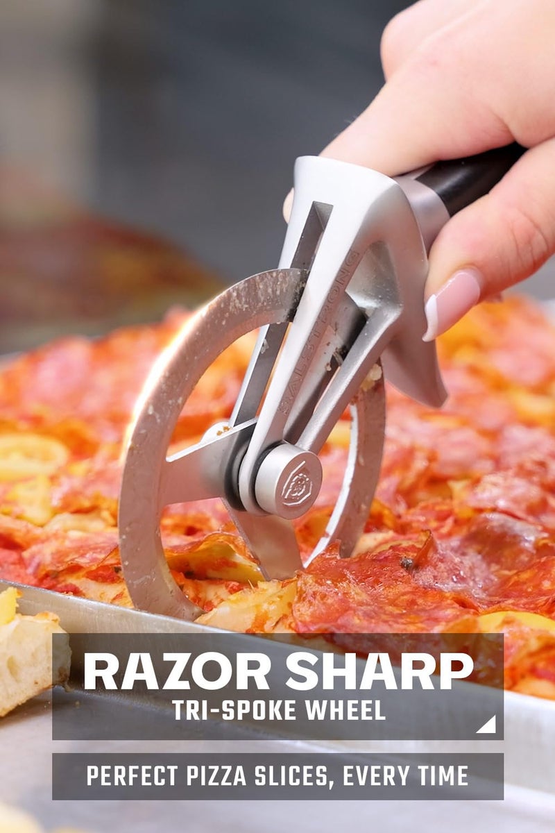 Dalstrong Dalstrong Pizza Wheel Cutter - The Orbit Razor Unique Pizza Wheel & Cutter -High-Carbon Heavy-Duty Stainless Steel - G10 Handle - Razor Sharp - Thumb Guard Protection & Blade Cover  - Image 2