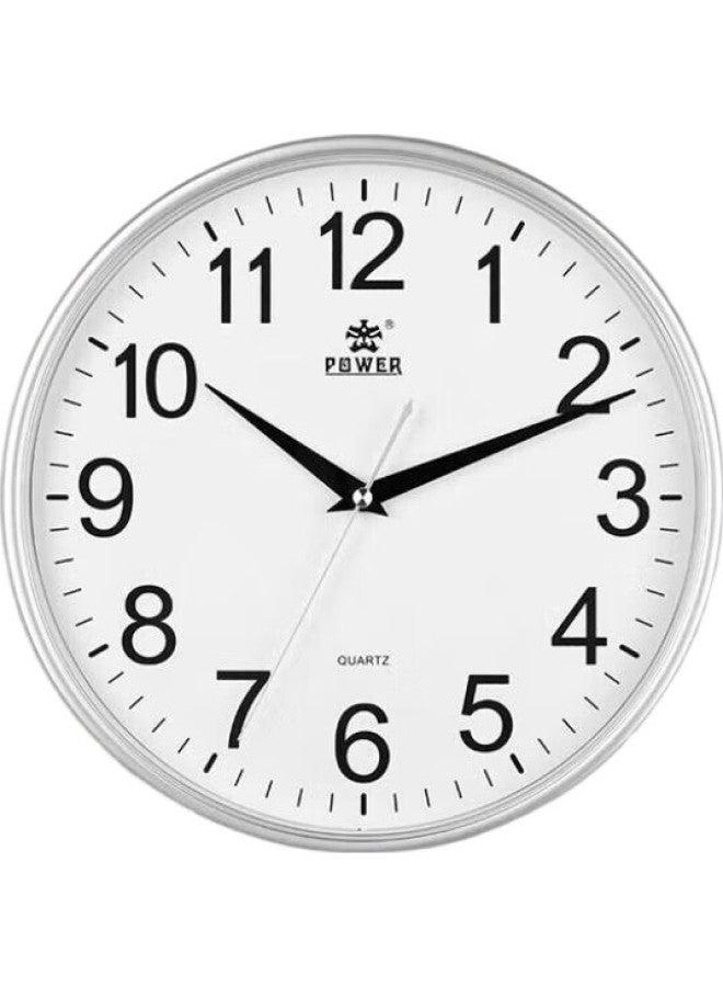 POWER Tyrant King Wall Clock Living Room Simple Clock Creative Home Wall Quartz Clock 30Cm Silver Bw23009F - Image 2