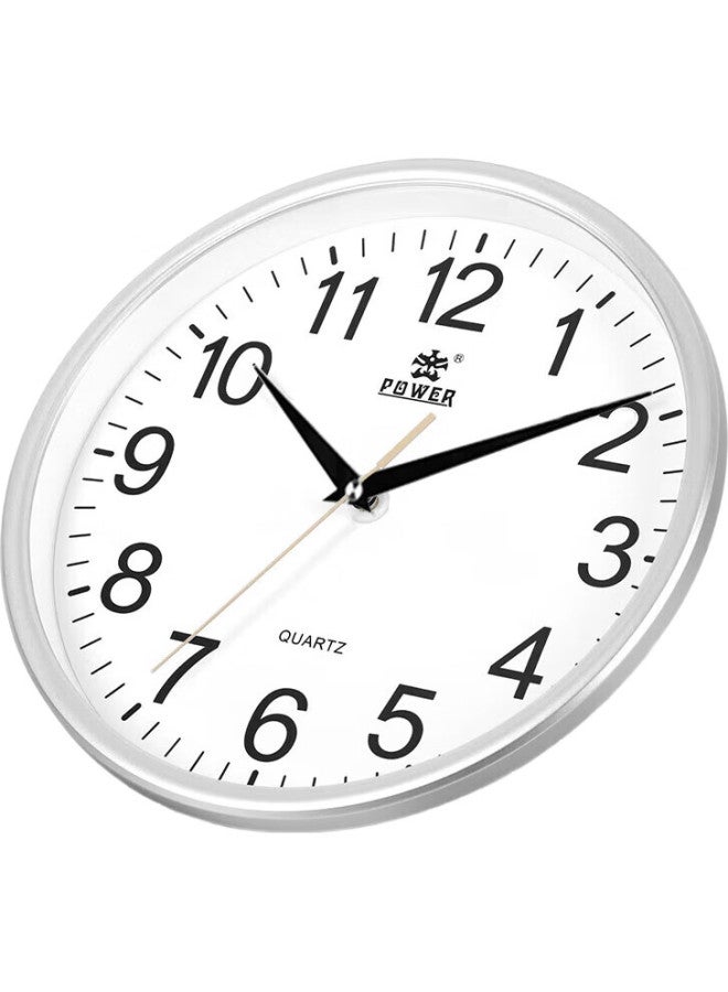 POWER Tyrant King Wall Clock Living Room Simple Clock Creative Home Wall Quartz Clock 30Cm Silver Bw23009F - Image 3