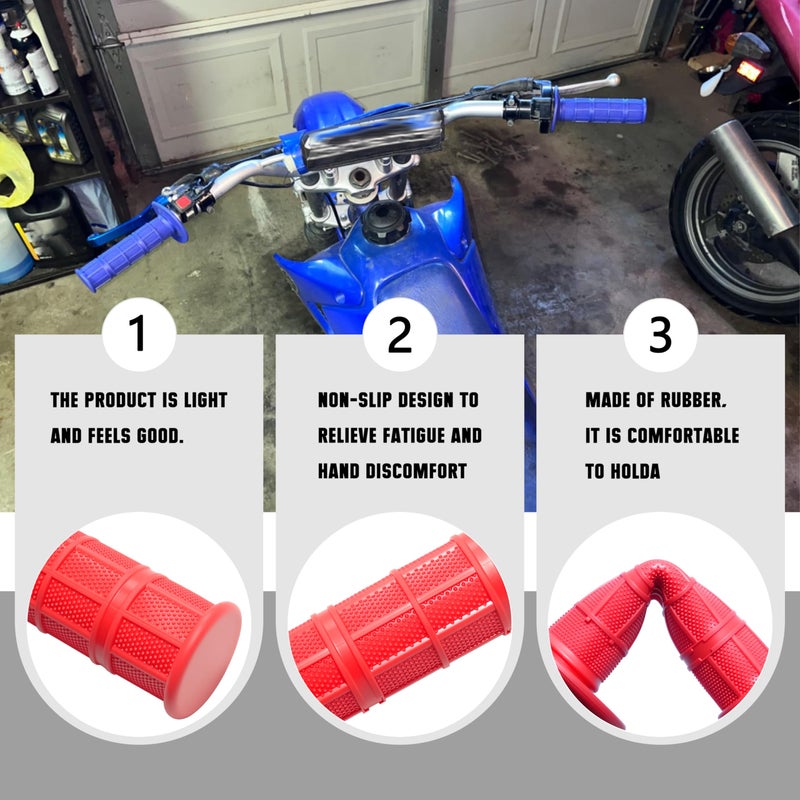 JXPANG Motorcycle Throttle Assembly,7/8" Quick Twist Throttle Grips with Throttle Cable Aluminum Alloy Universal for CRF KLX SSR TTR 110 125 150 200 250cc Dirt Pit Bike ATV Mini Bike (Type A-Ren) - Image 4