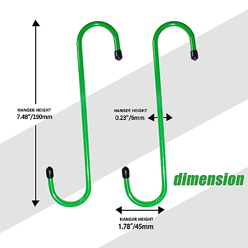 RoadandLord 8 Pcs Green Brake Caliper Hangers, Brake Caliper Hooks, Brake Caliper Hanger Hook Brake Caliper Hooks with Rubber Tips, Stainless Steel Hook/Hanger - 8 Pack (Green) - Image 4