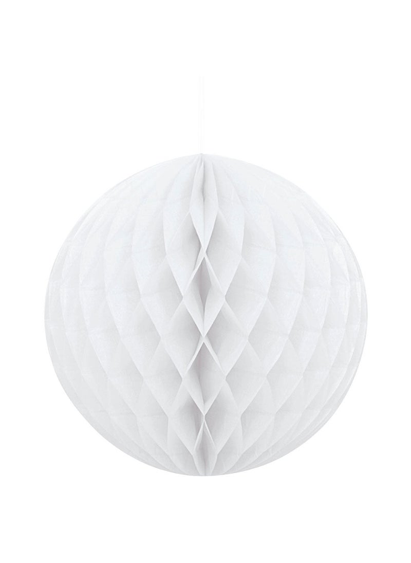 يونيك ديكور معلق على شكل كرة من ورق أبيض على شكل قرص العسل، مقاس 20 سم