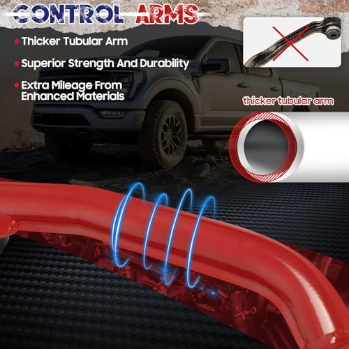 Autoptzxd 2-4" Lift Upper Control Arms Compatible with 2014-2018 Chevy Silverado GMC Sierra 1500, Front Tubular Suspension Control Arm for Cadillac Escalade Avalanche Tahoe, 2 Replacement Ball Joints - Image 5