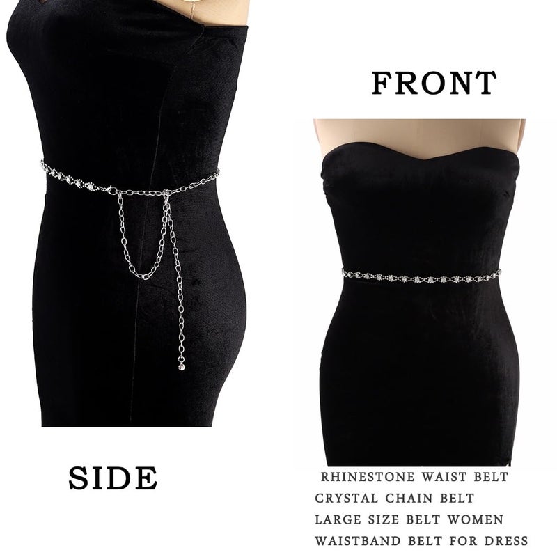 CanB Sparkling Rhinestone Belt for Women Wedding Waist Belt for Bride Bridesmaid Evening Party Prom Dress - Image 5