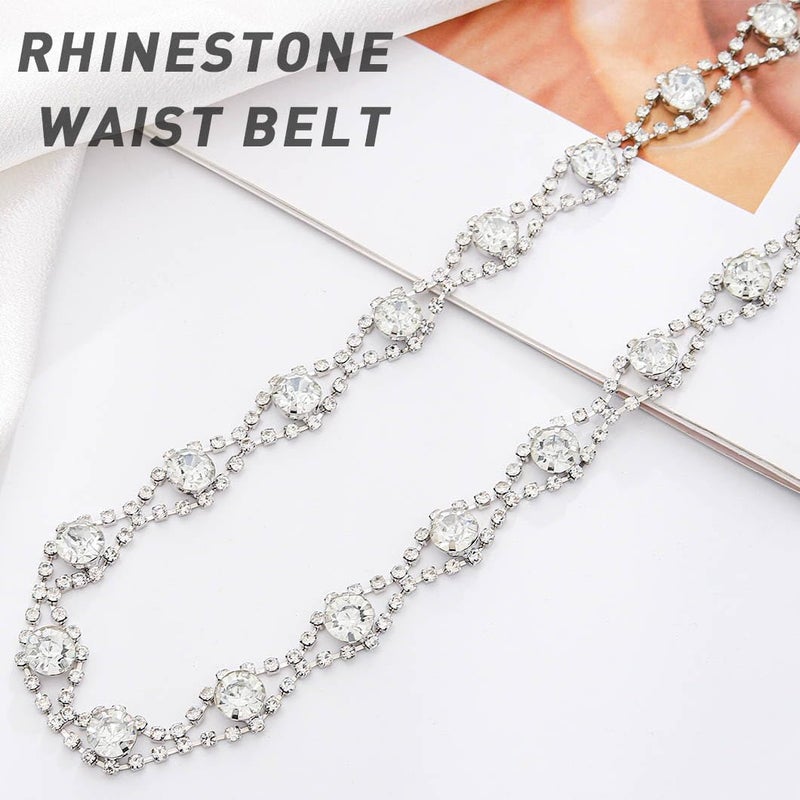 CanB Sparkling Rhinestone Belt for Women Wedding Waist Belt for Bride Bridesmaid Evening Party Prom Dress - Image 4