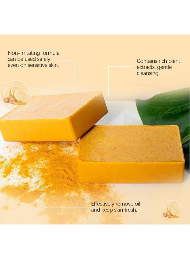 peehss Lemon Turmeric Kojic Soap, Honey Glow Lemon Turmeric Kojic Soap Bar, Organic Turmeric Soap for Face and Body, Skin Care Soap for All Skin Types, Deep Cleansing Moisturizing - Image 4