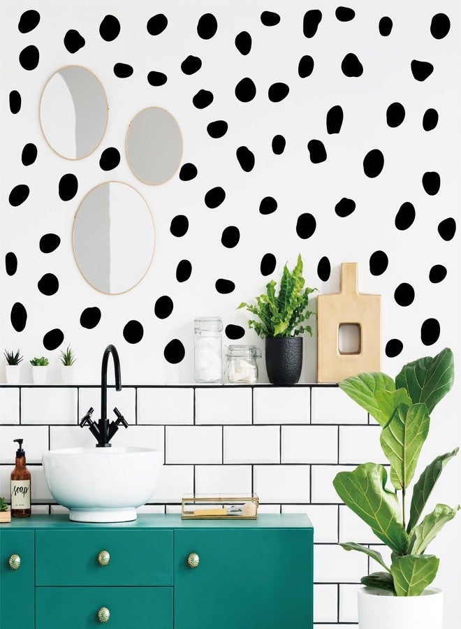 CELAENO Polka Dot Wall Decal Stickers for Kids Nursery Bedroom Removable Vinyl Irregular Black Dot Wall Stickers for Baby Girls Boys Room Decorations - Image 3