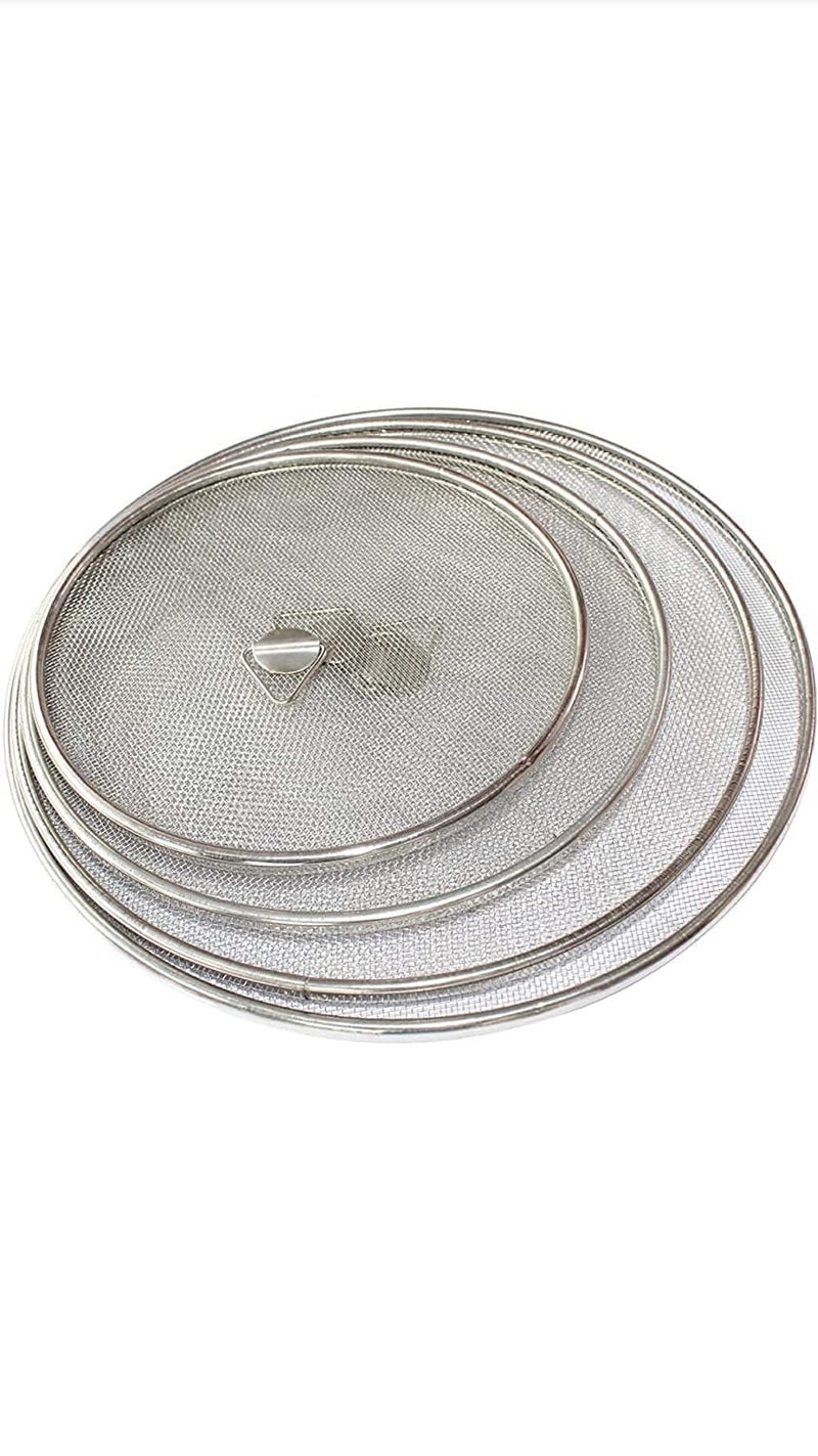 ROYALS غطاء وعاء / إناء من الفولاذ المقاوم للصدأ من رويالز (6،7،8،9 بوصة، مجموعة 4 قطع) | أغطية شبكية للمطبخ للأواني - Image 5