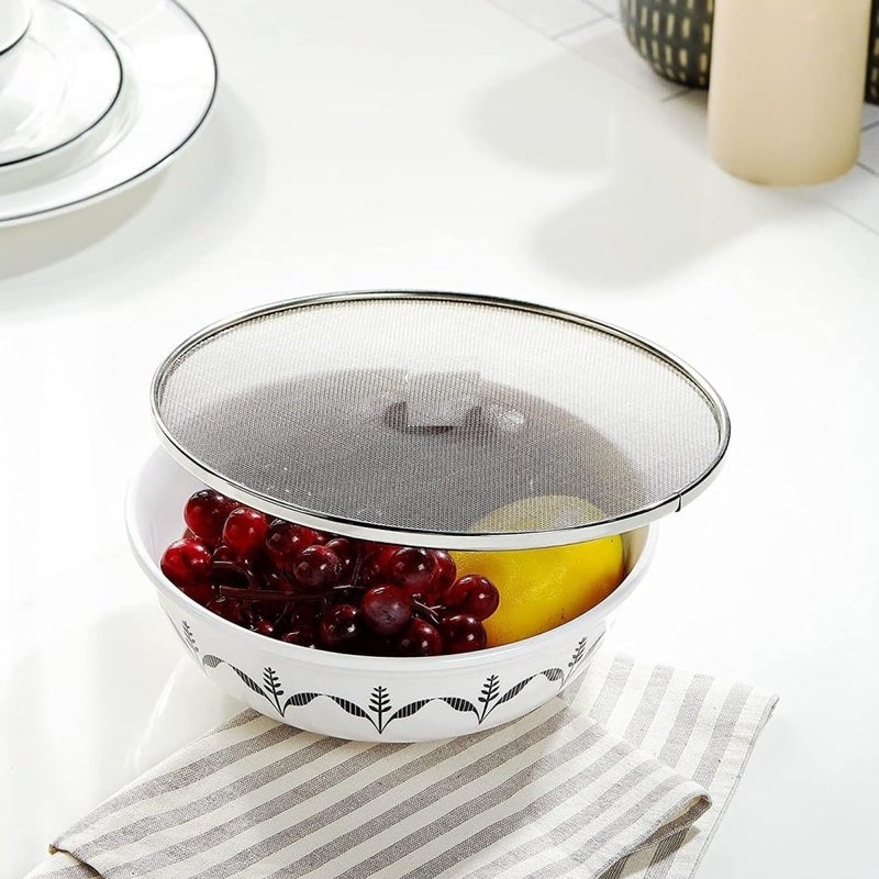 ROYALS غطاء وعاء / إناء من الفولاذ المقاوم للصدأ من رويالز (6،7،8،9 بوصة، مجموعة 4 قطع) | أغطية شبكية للمطبخ للأواني - Image 4