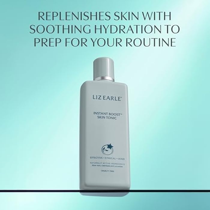 Liz Earle Instant Boost Skin Tonic Face Toner - Hydrating Facial Toner for Dry Skin Enriched with Aloe Vera, Soothing Calendula & Vitamin E to Refresh and Revitalize Complexion (200 ml) - Image 4
