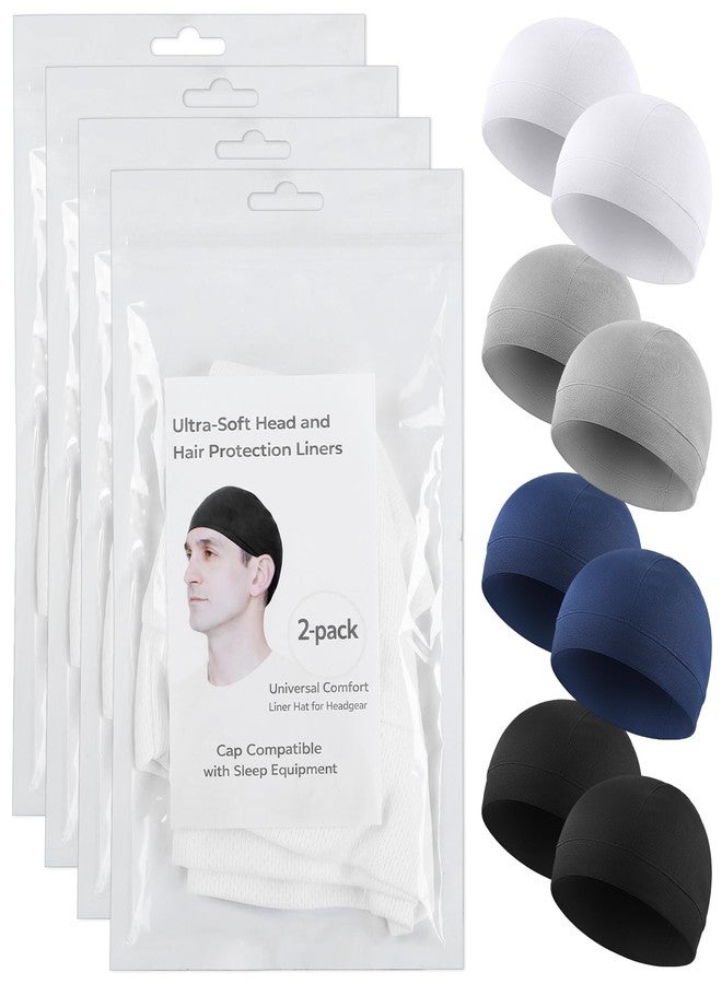 Twistover 8 Pack Headgear Comfort Liners hat Hair Protection Ultra-Soft Cap Worn Under Headgear Reduces Top Head Pressure Points for Men and Women - Image 1
