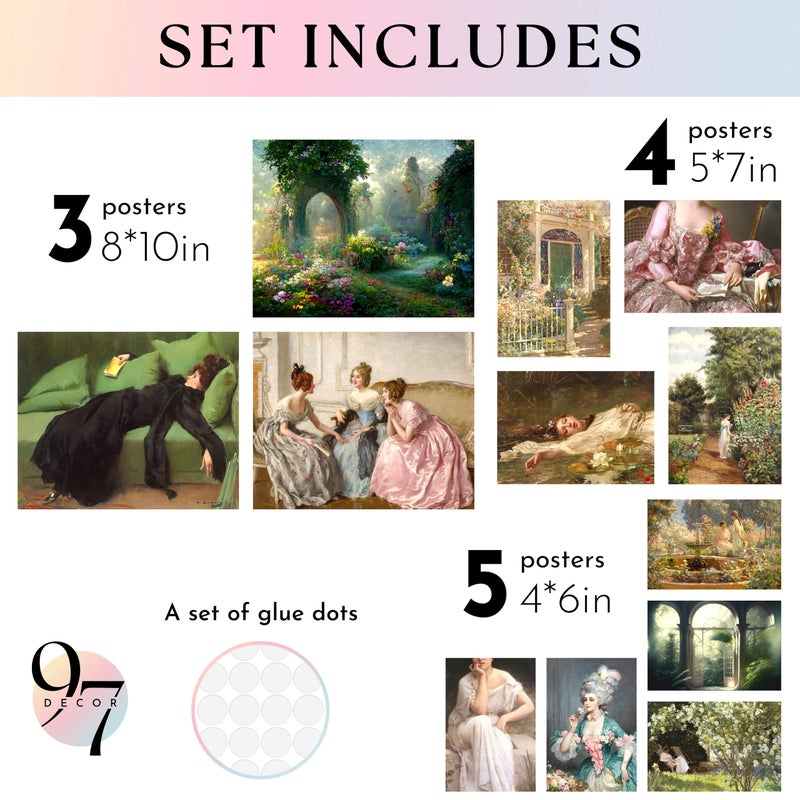 97 Decor Gothic Victorian Decor for Home - Antique Victorian Wall Decor, Romantic Vintage Ladies Portrait Posters, Moody Maximalist Gallery Wall Prints for Bedroom Decorations (8x10 UNFRAMED) - Image 2