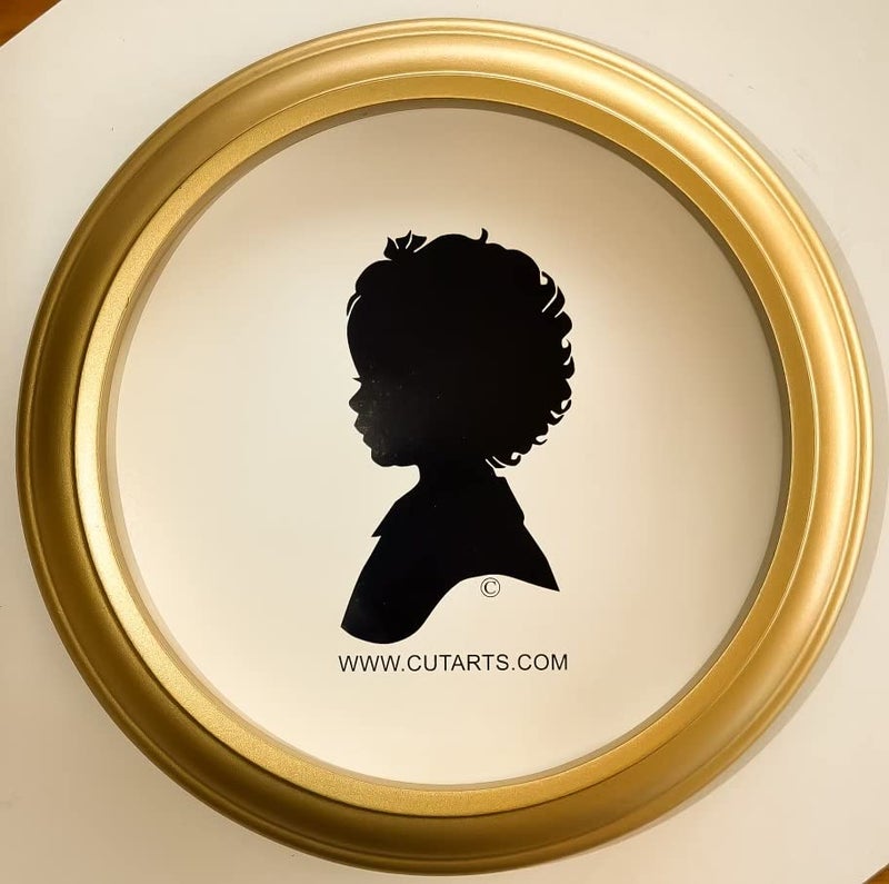 CUT ARTS 8" Round Gold Picture Frame - Image 2