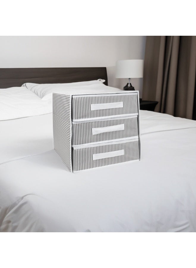 الاس هوم كوليكشن منظم تخزين قابل للطي - 3 أدراج - Image 4